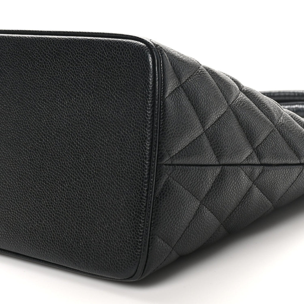 Caviar Quilted Medallion Tote Black