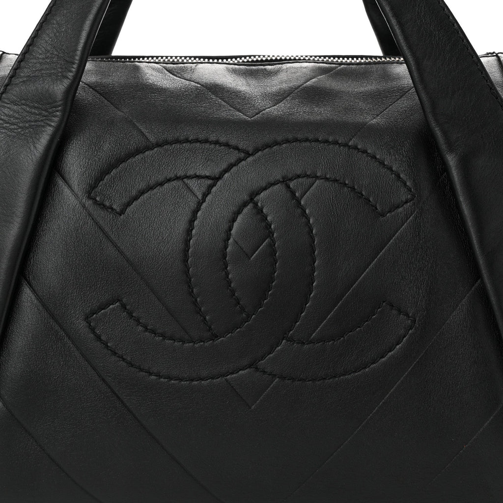 Calfskin CC Chevron All Day Long Boston Black