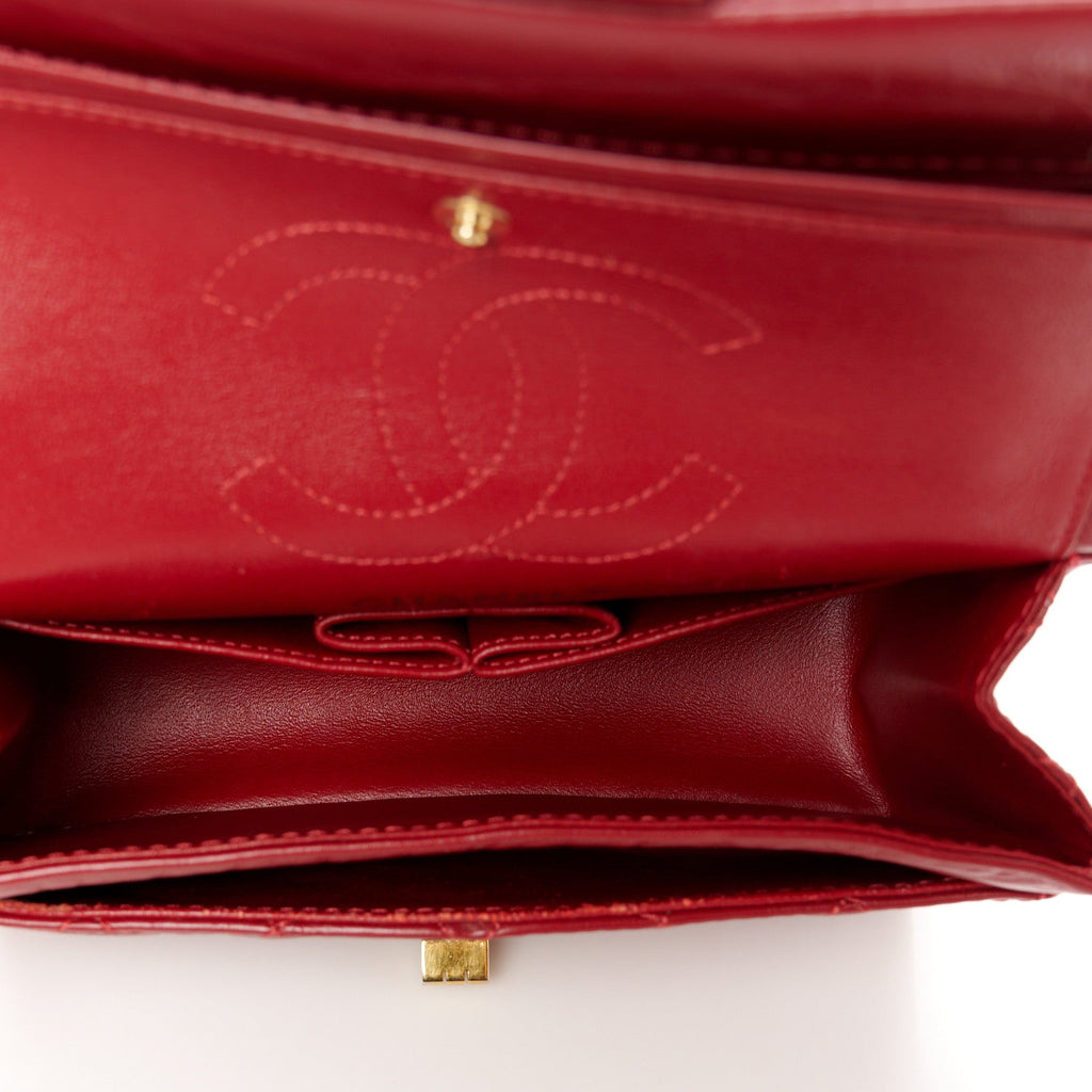 Aged Calfskin Quilted 2.55 Reissue Mini Flap Red
