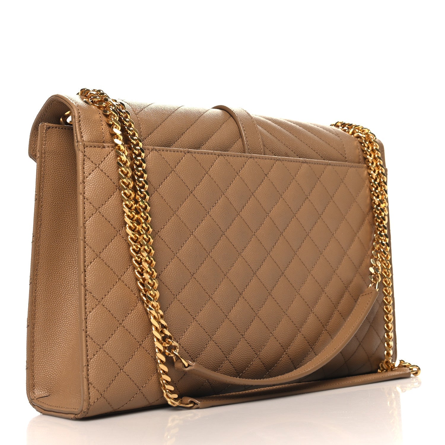 Grain De Poudre Large Tri-Quilt Monogram Satchel Cork