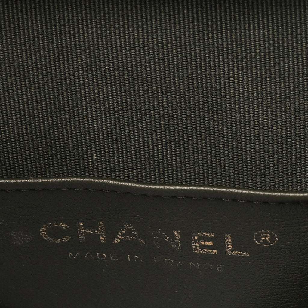 Caviar Quilted Zip Flap Khaki
