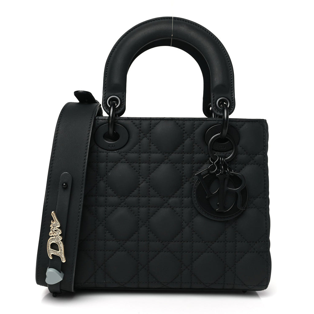 Ultra Matte Calfskin Cannage Small My ABCDior Lady Dior Black