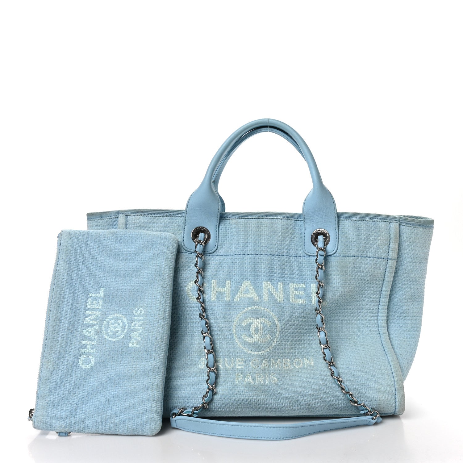 Mixed Fibers Small Deauville Tote Light Blue