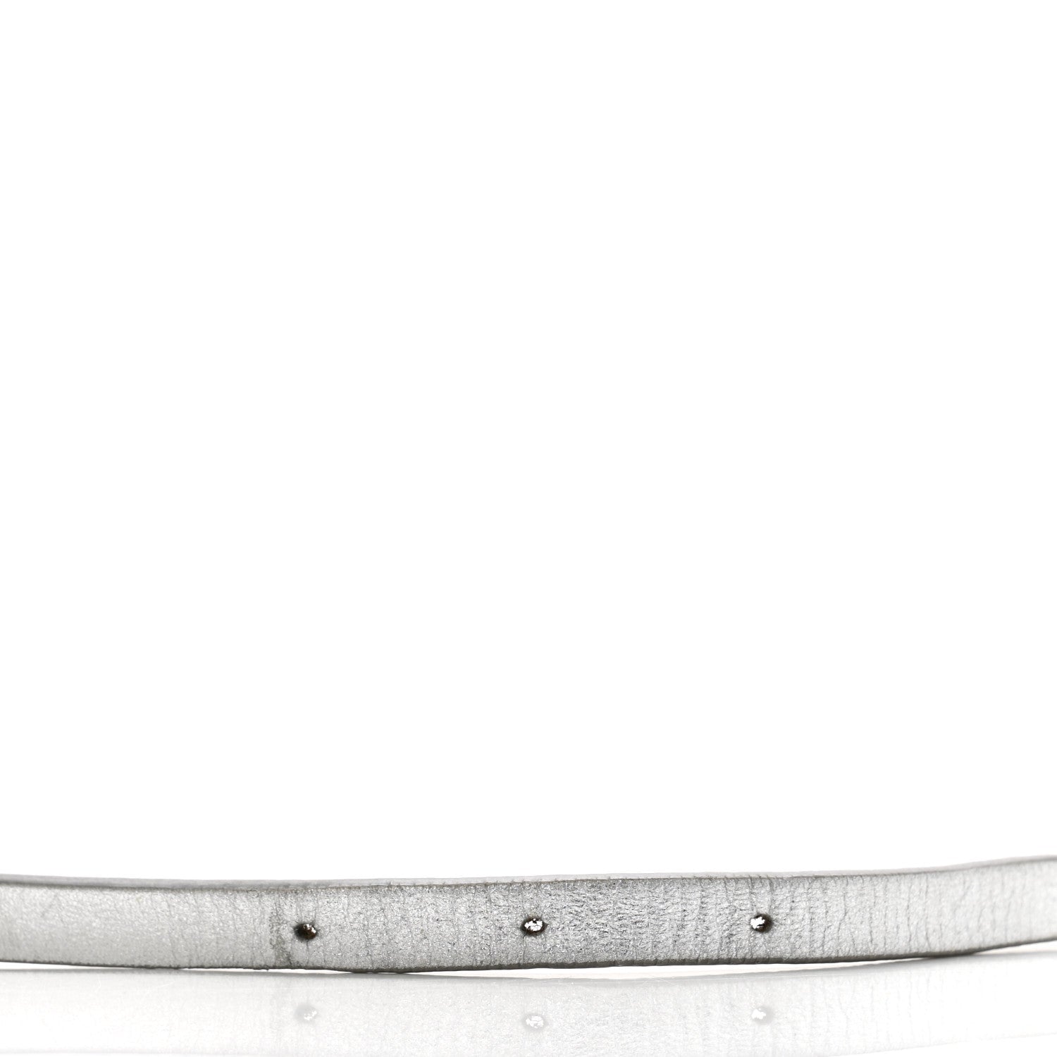 Metallic Calfskin Metal CC Chain Belt 80 32 Silver