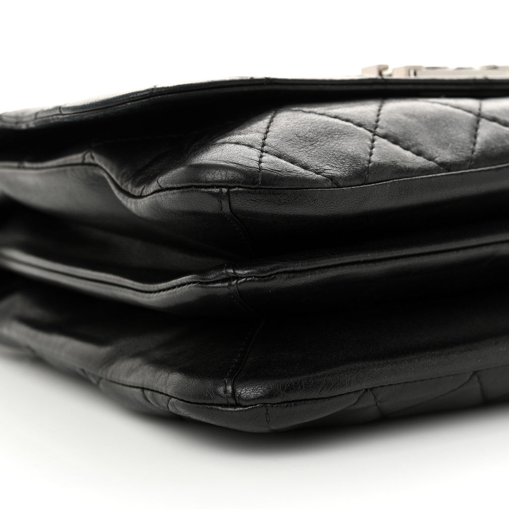 Lambskin Quilted Boy Messenger Black