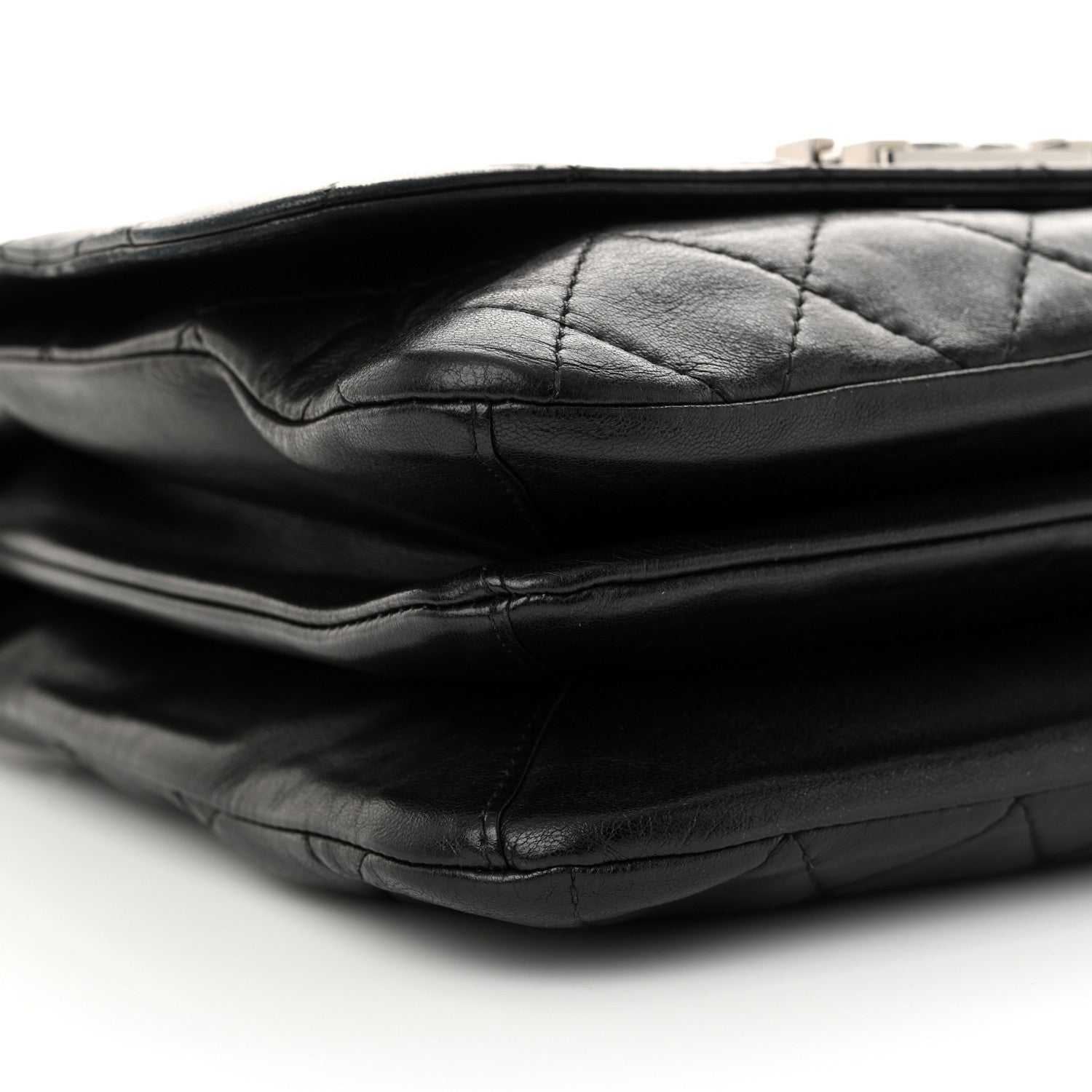 Lambskin Quilted Boy Messenger Black