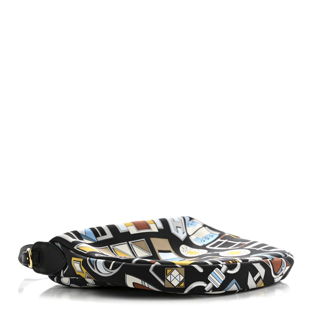 Silk Sursoie To Go Pouch Bleu Marine Craie Black