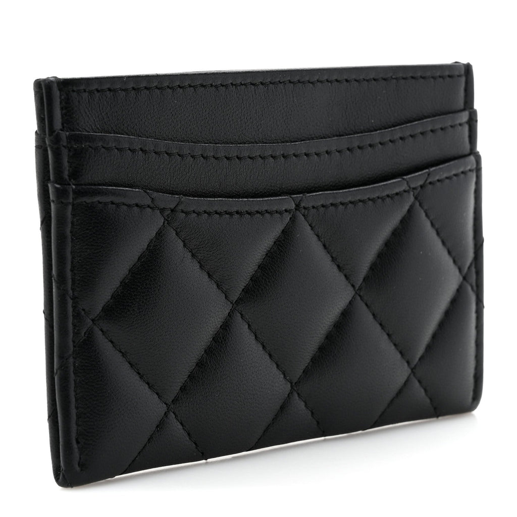 Lambskin Quilted  Holder So Black
