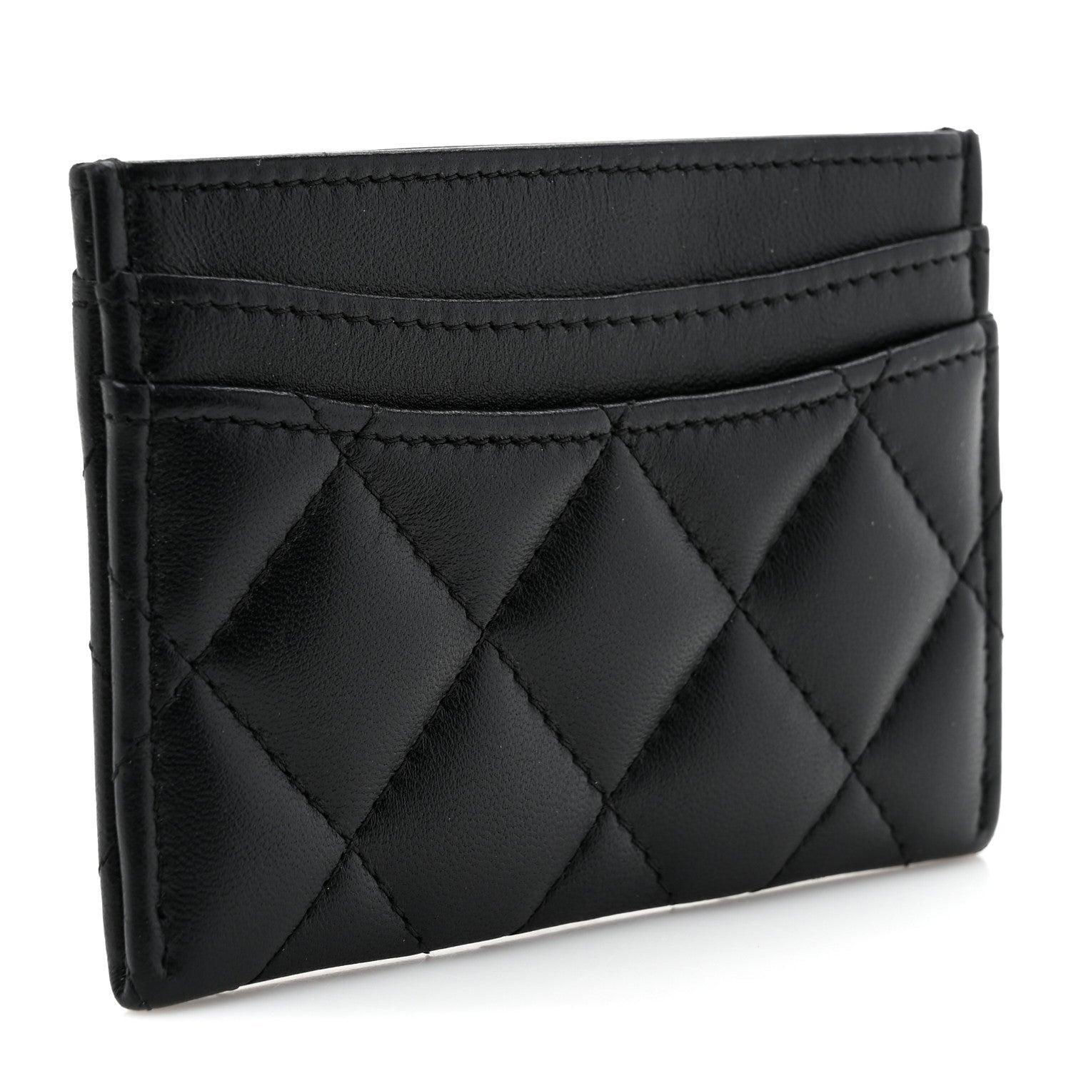 Lambskin Quilted  Holder So Black
