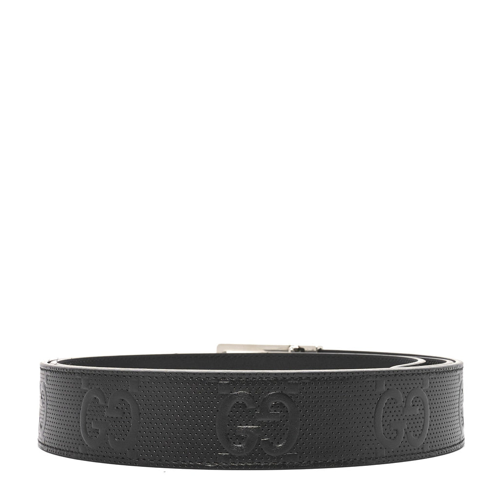 Calfskin GG Tennis Embossed Belt 120 48 Black