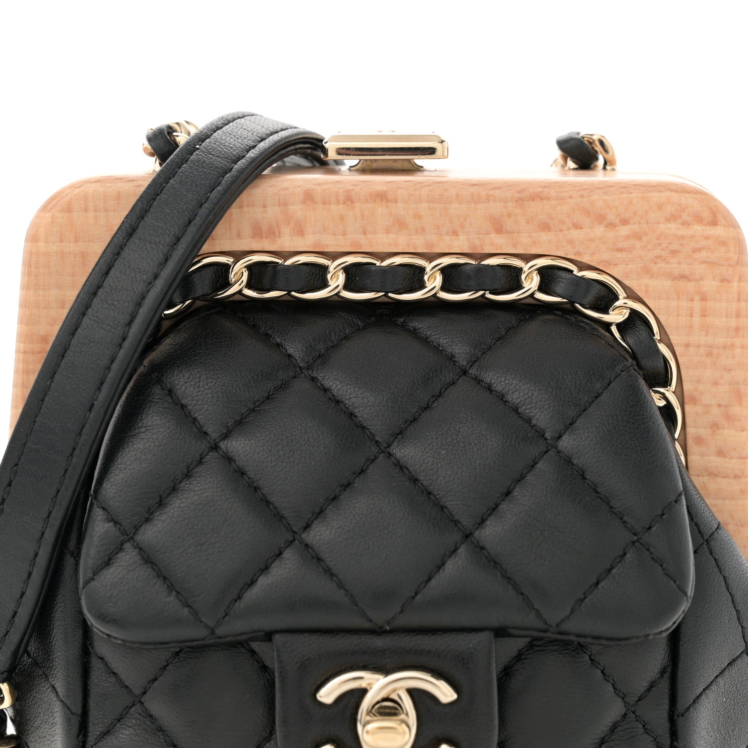 Lambskin Quilted Hollywood Clutch Black