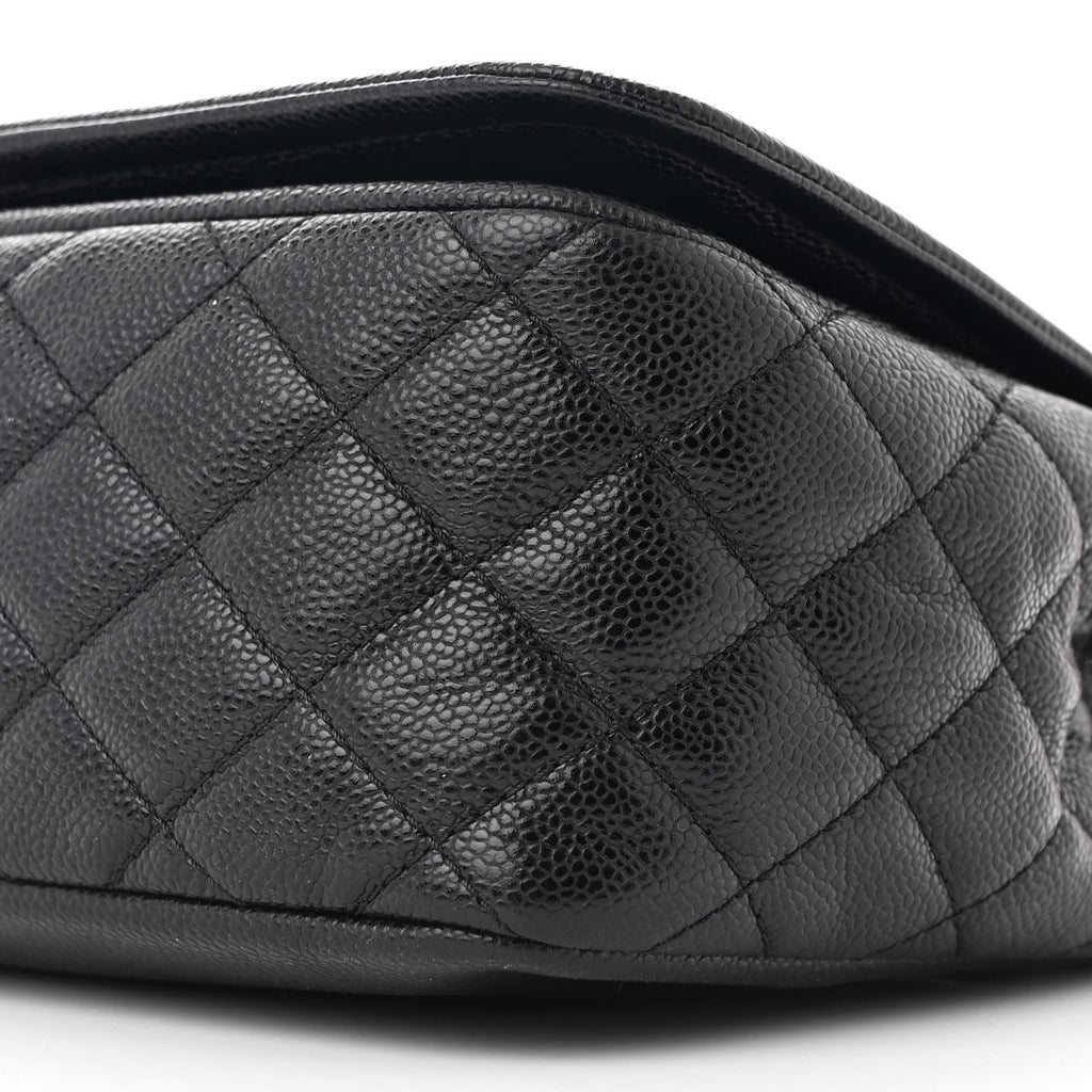 Caviar Large Timeless CC Flap Black