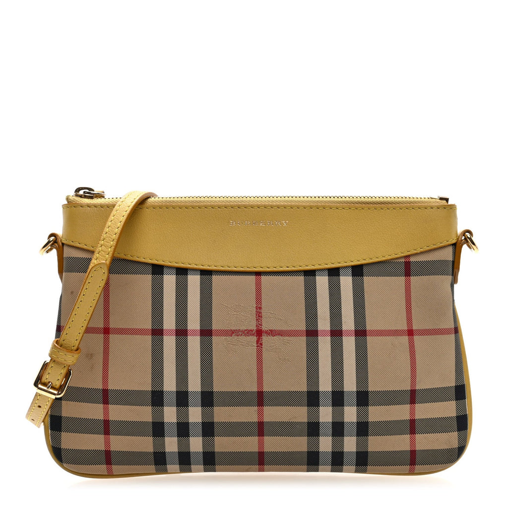 Horseferry Check Peyton Crossbody Clutch Bag Yellow