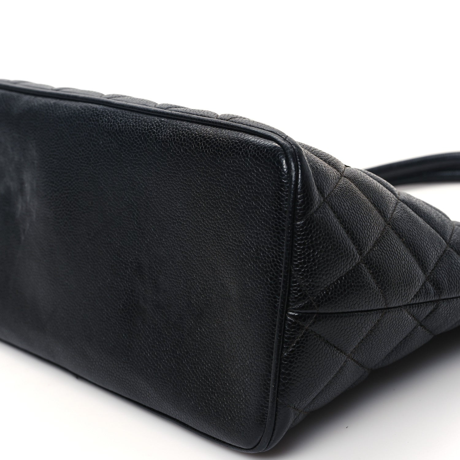 Caviar Quilted Medallion Tote Black