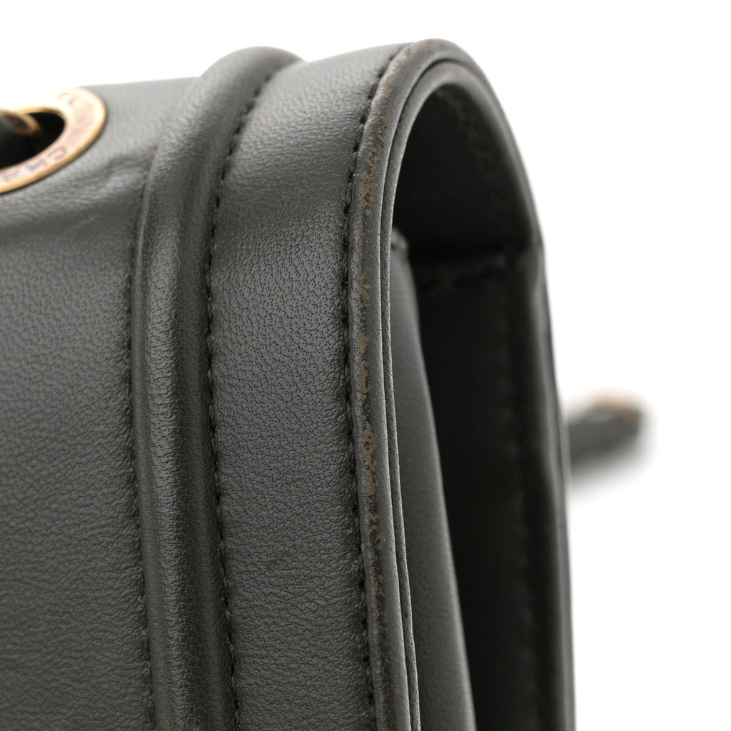 Lambskin CC Antico Flap Dark Khaki