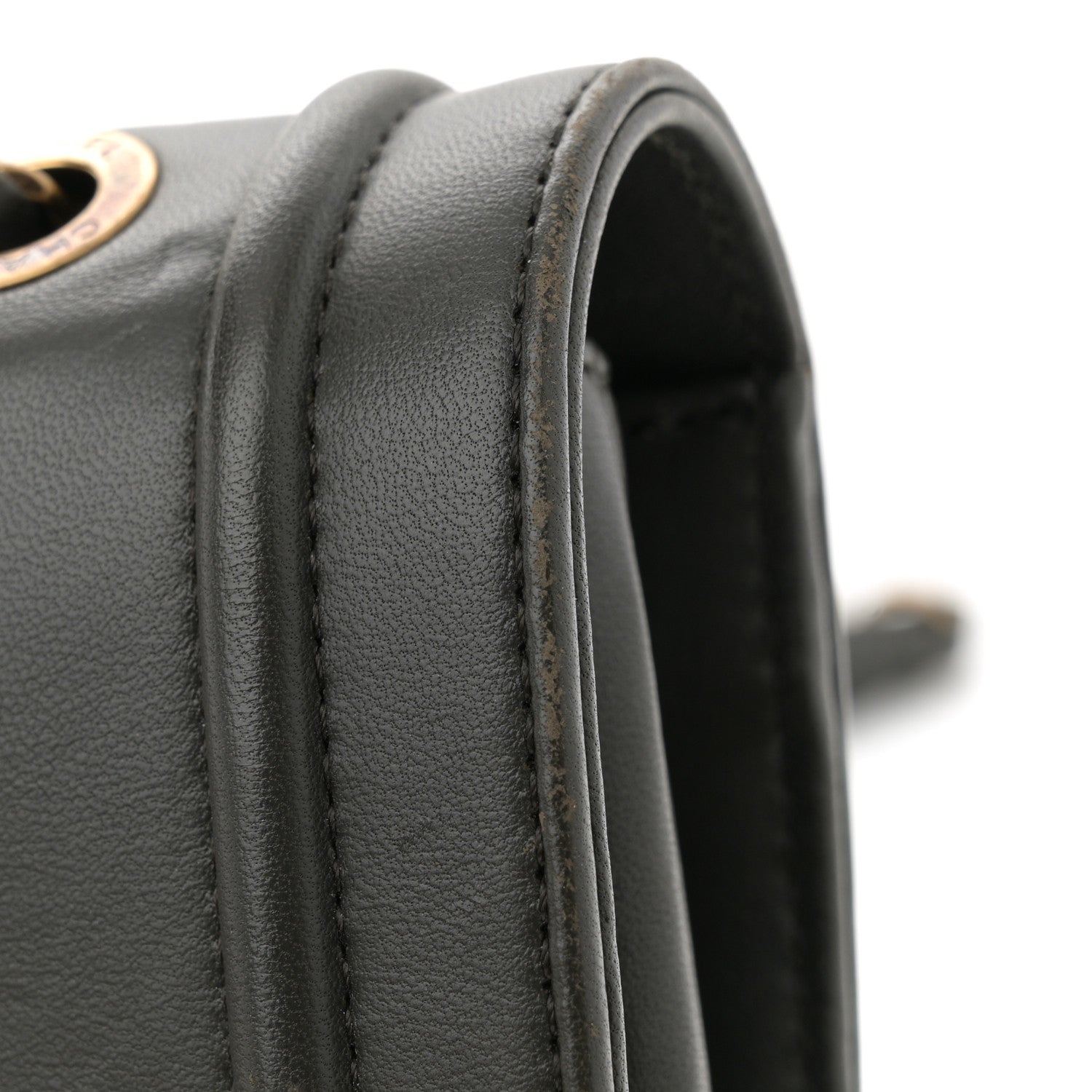 Lambskin CC Antico Flap Dark Khaki