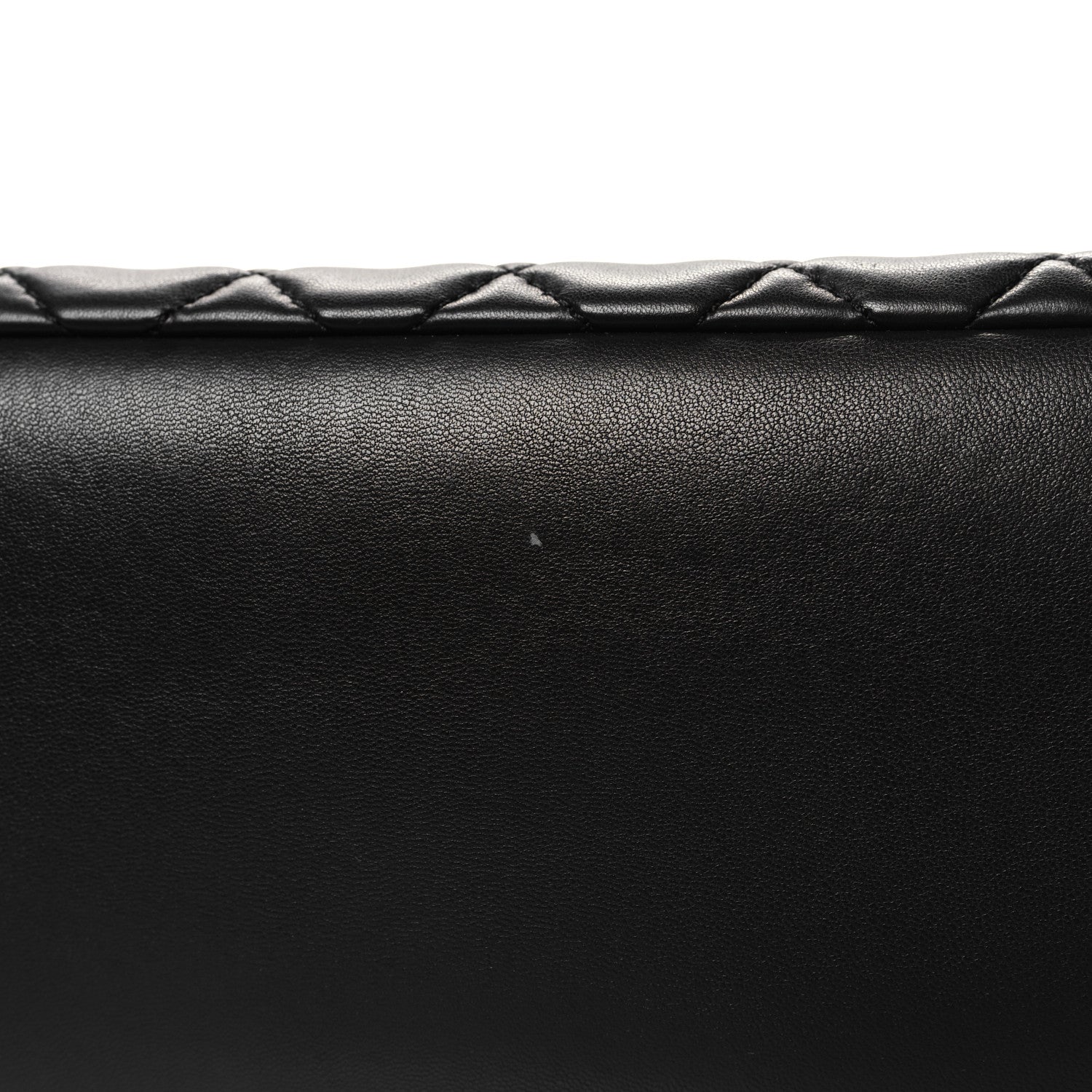 Lambskin Quilted CC Pocket Shopping Tote Black