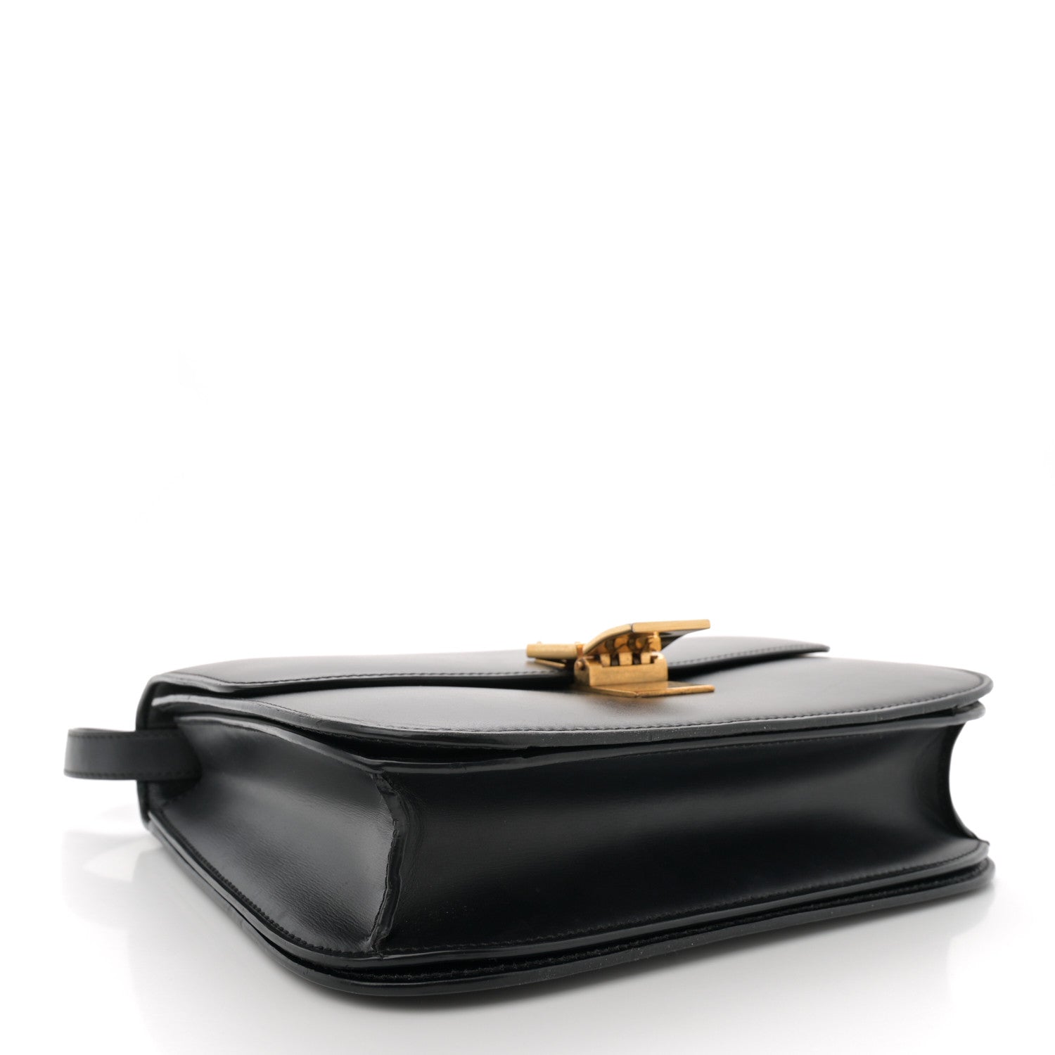 Box Calfskin Medium Classic Box Flap Bag Black