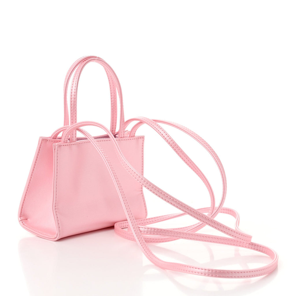 Metallic Vegan Leather Small Shopping Bag Ballerina