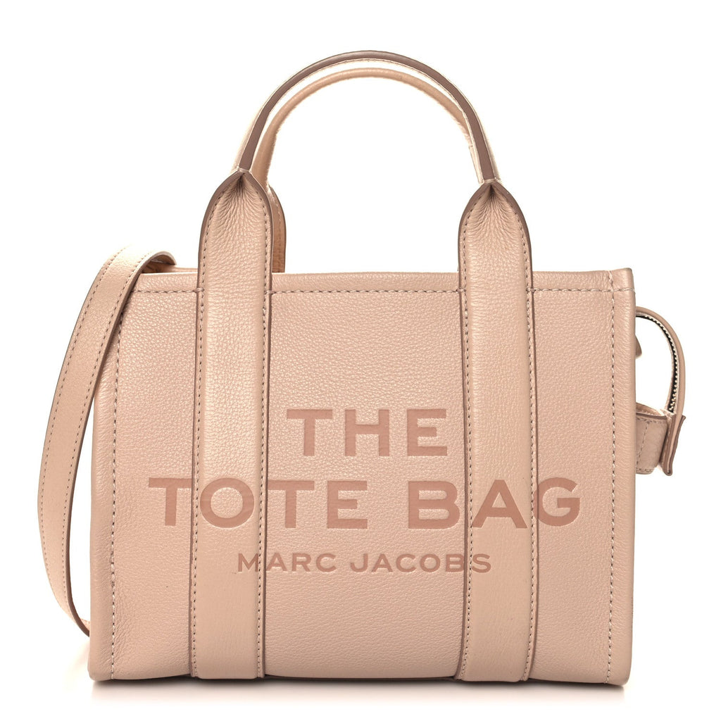 Grained Calfskin Small The Tote Bag Rose Dust