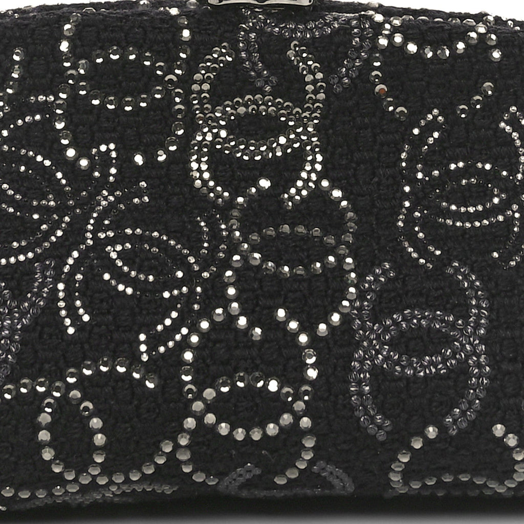 Tweed Strass Pudong Clutch Black
