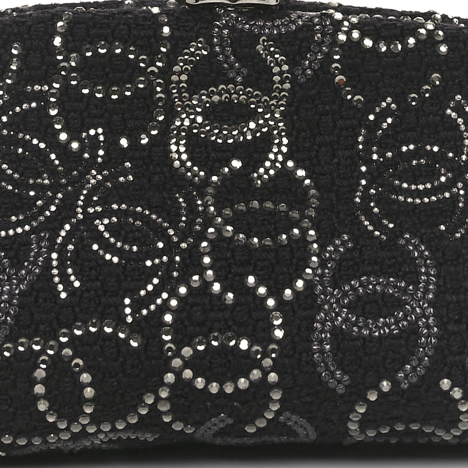 Tweed Strass Pudong Clutch Black