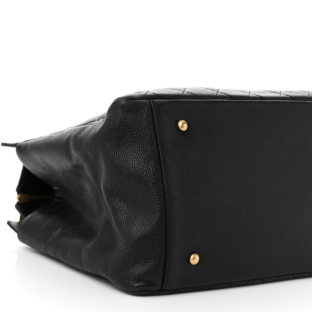 Caviar Quilted Grand Timeless Tote GTT Black
