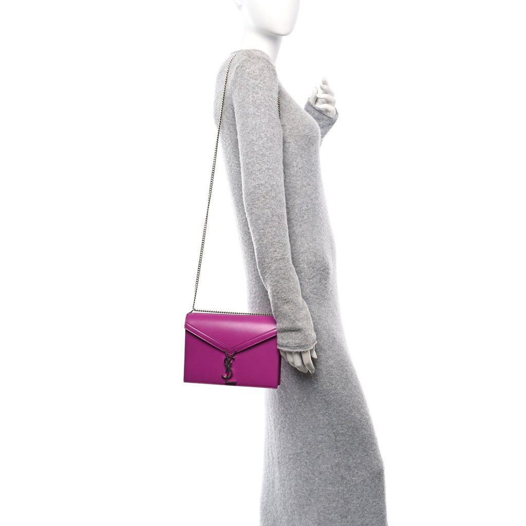Smooth Calfskin Monogram Cassandra Clasp Bag Electric Fuchsia