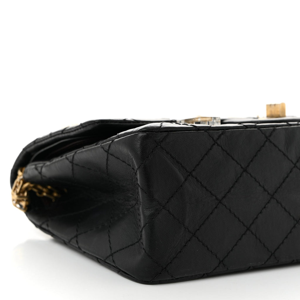 Aged Calfskin Lucky Charms 2.55 Reissue 225 Flap Black