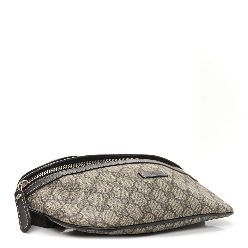 GG Supreme Monogram Belt Bag Dark Brown