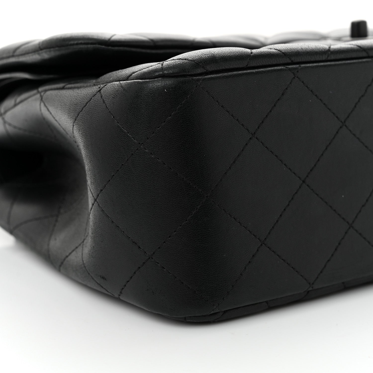 Lambskin Quilted Jumbo Double Flap So Black