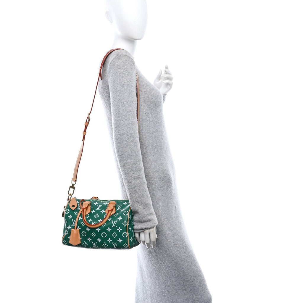 Calfskin Monogram Speedy P9 Bandouliere 25 Green