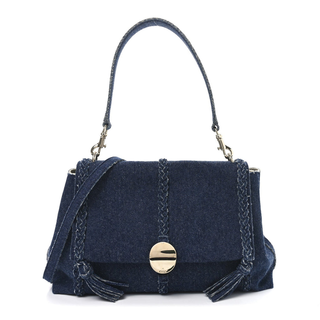 Denim Medium Penelope Shoulder Bag Blue
