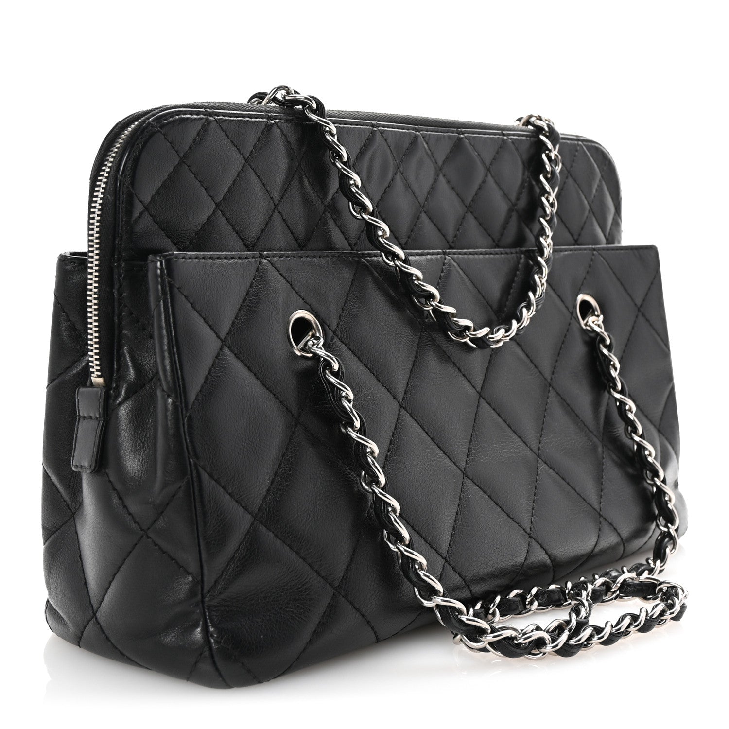 Calfskin Quilted In The Business Tote Black