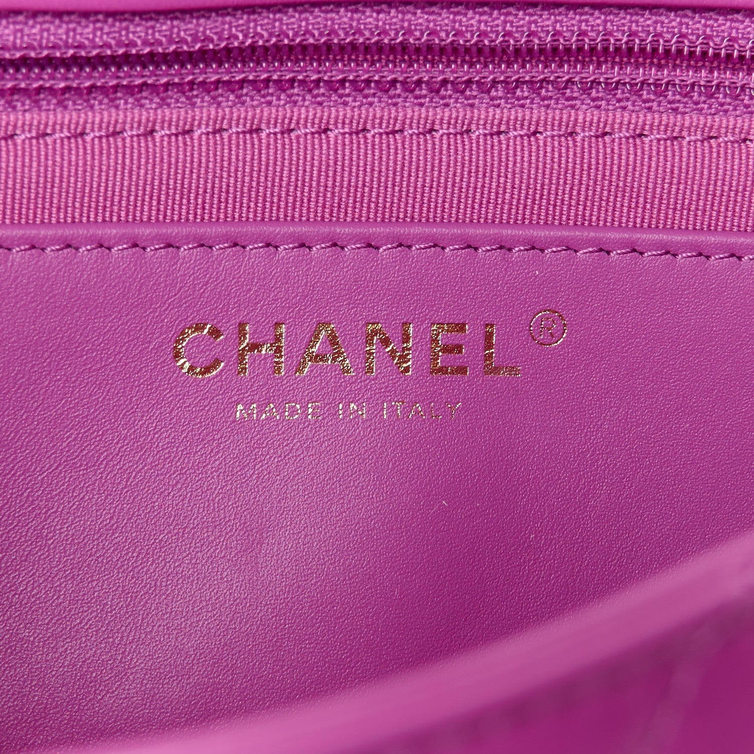 Lambskin Quilted Small Pillow Crush Flap Purple