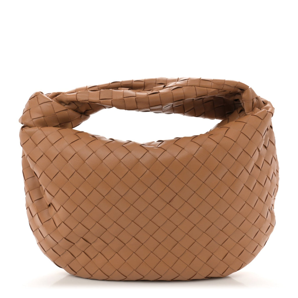 Nappa Intrecciato Teen Jodie Hobo Caramel