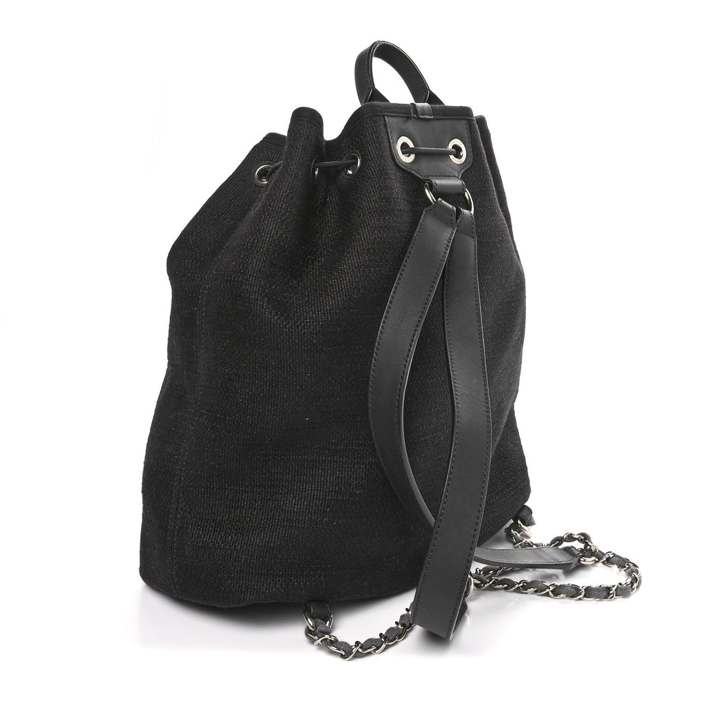 Striped Canvas Deauville Drawstring Bag