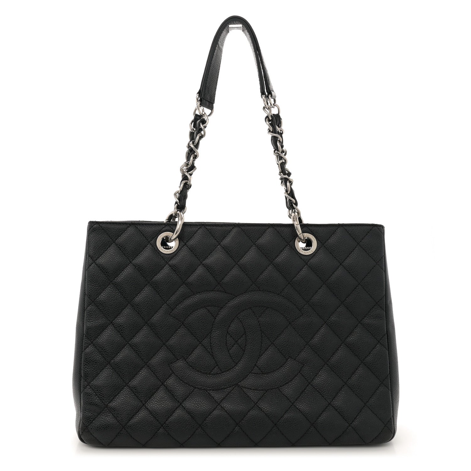 Caviar Quilted Grand Shopping Tote GST Black