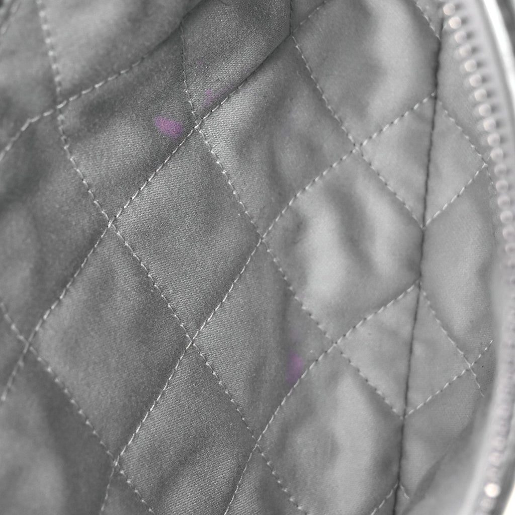 Metallic Calfskin Quilted Small Chanel 22 Silver