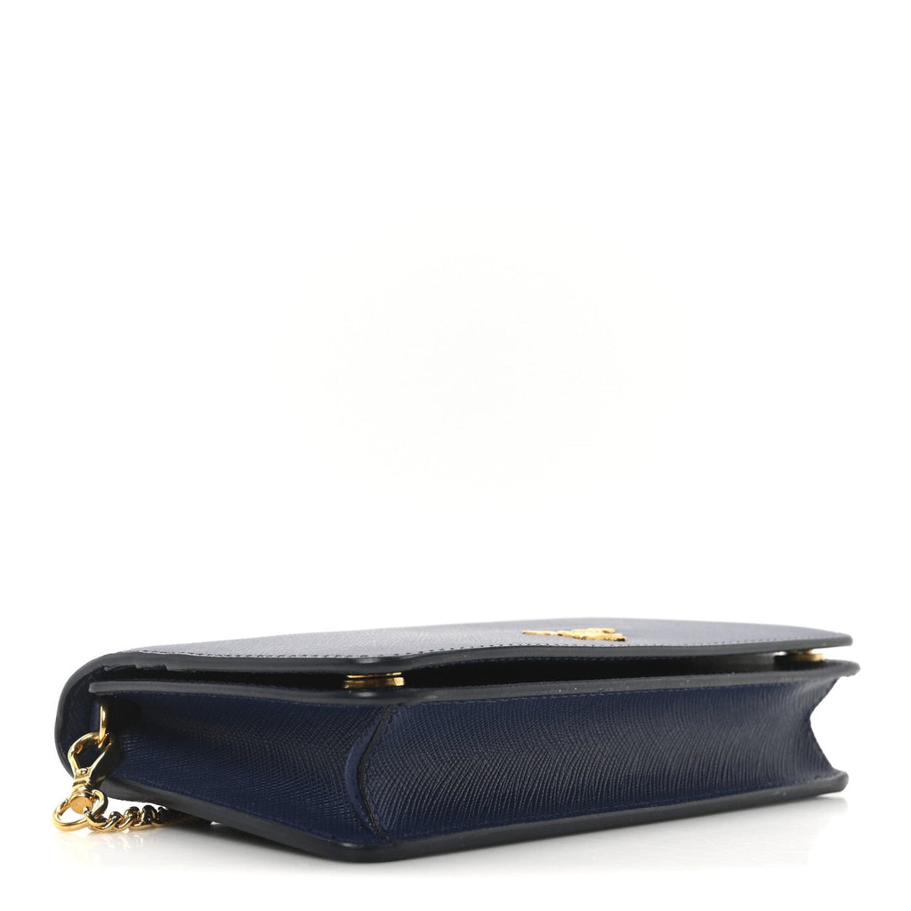 Saffiano Metal Oro Mini Bag Bluette