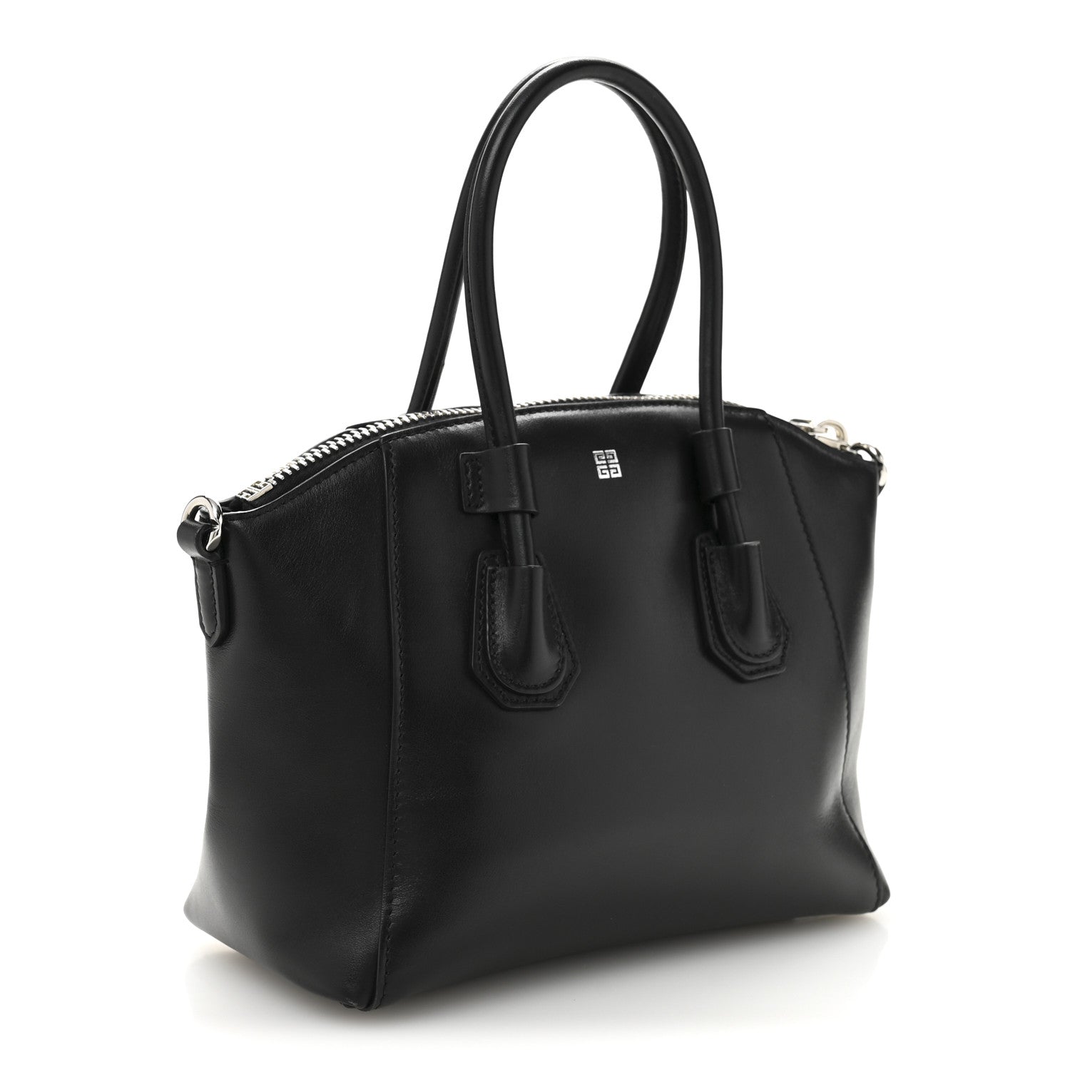 Box Calfskin Mini Antigona Sport Top Handle Bag Black