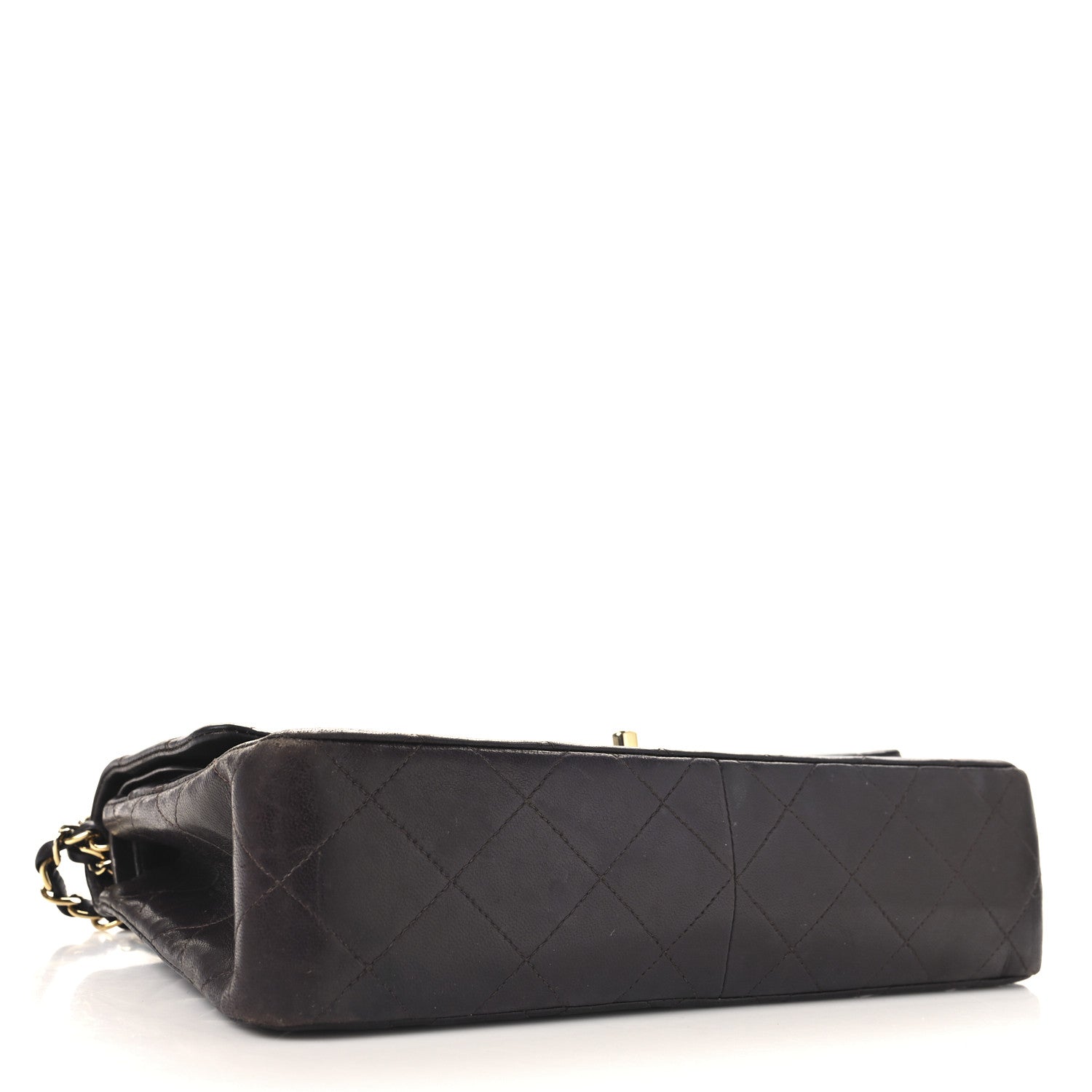 Lambskin Quilted Medium Double Flap Burgundy
