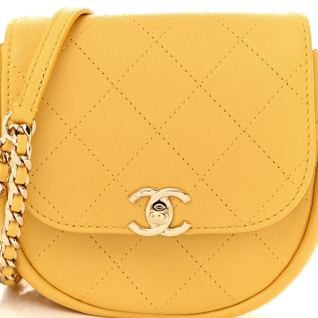 Goatskin Stitched Casual Trip Messenger Flap Yellow