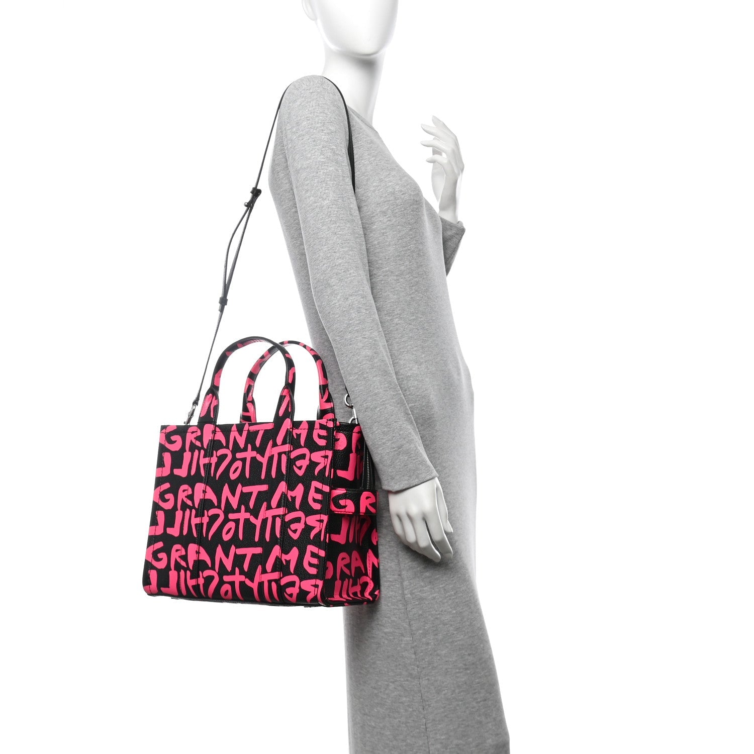 X STEPHEN SPROUSE Grained Calfskin Medium The Tote Bag Pink