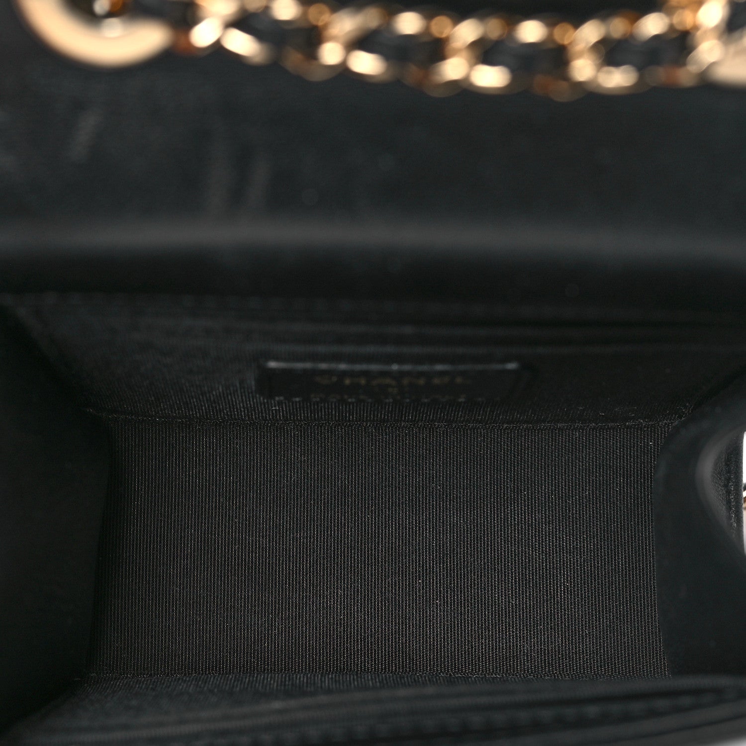 Lambskin Quilted Mini Trendy CC Chain Wallet Black