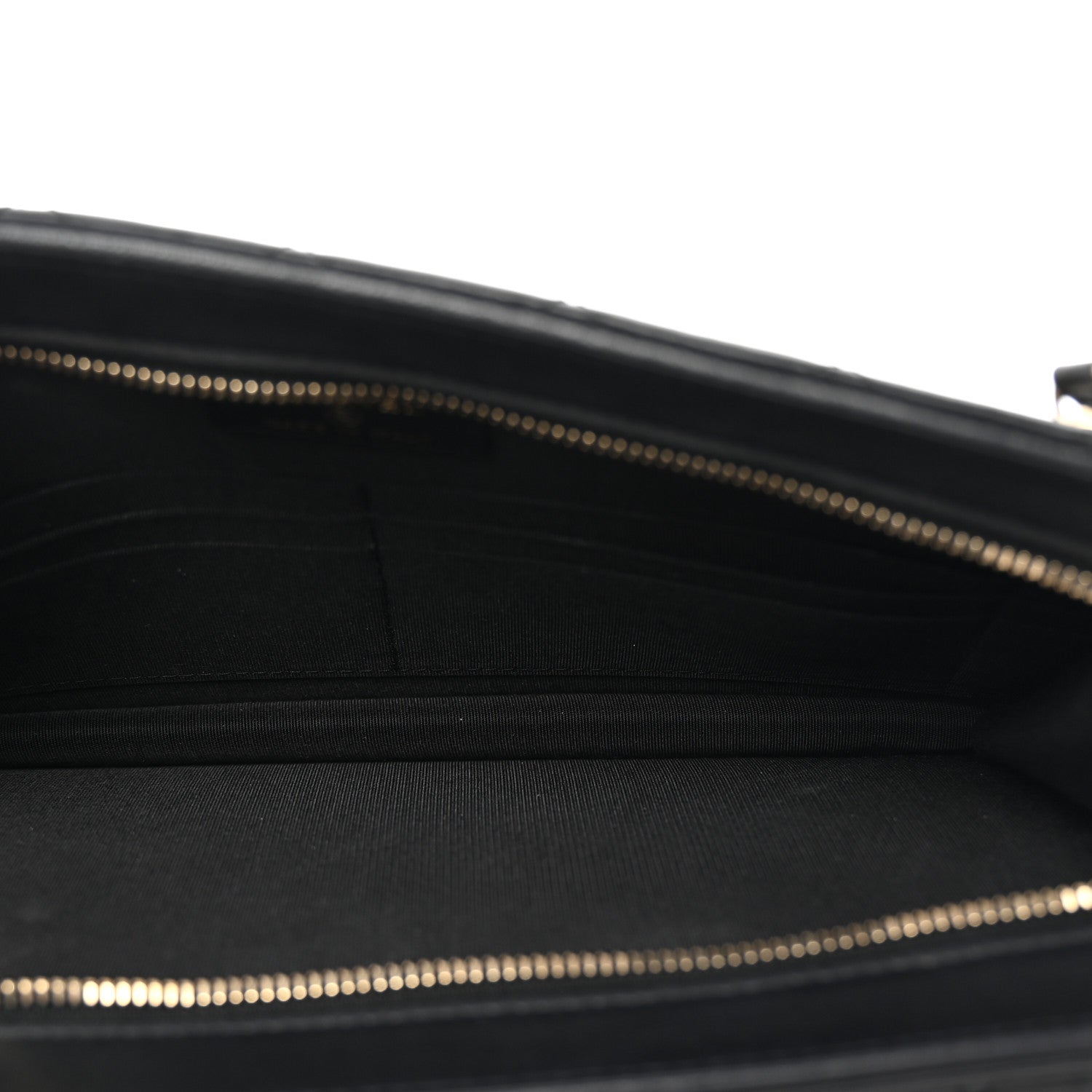 Lambskin Quilted Wristlet Clutch Black