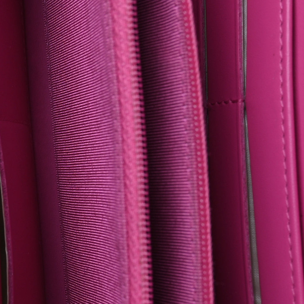 Caviar Quilted Large Gusset Zip Around Wallet Pink