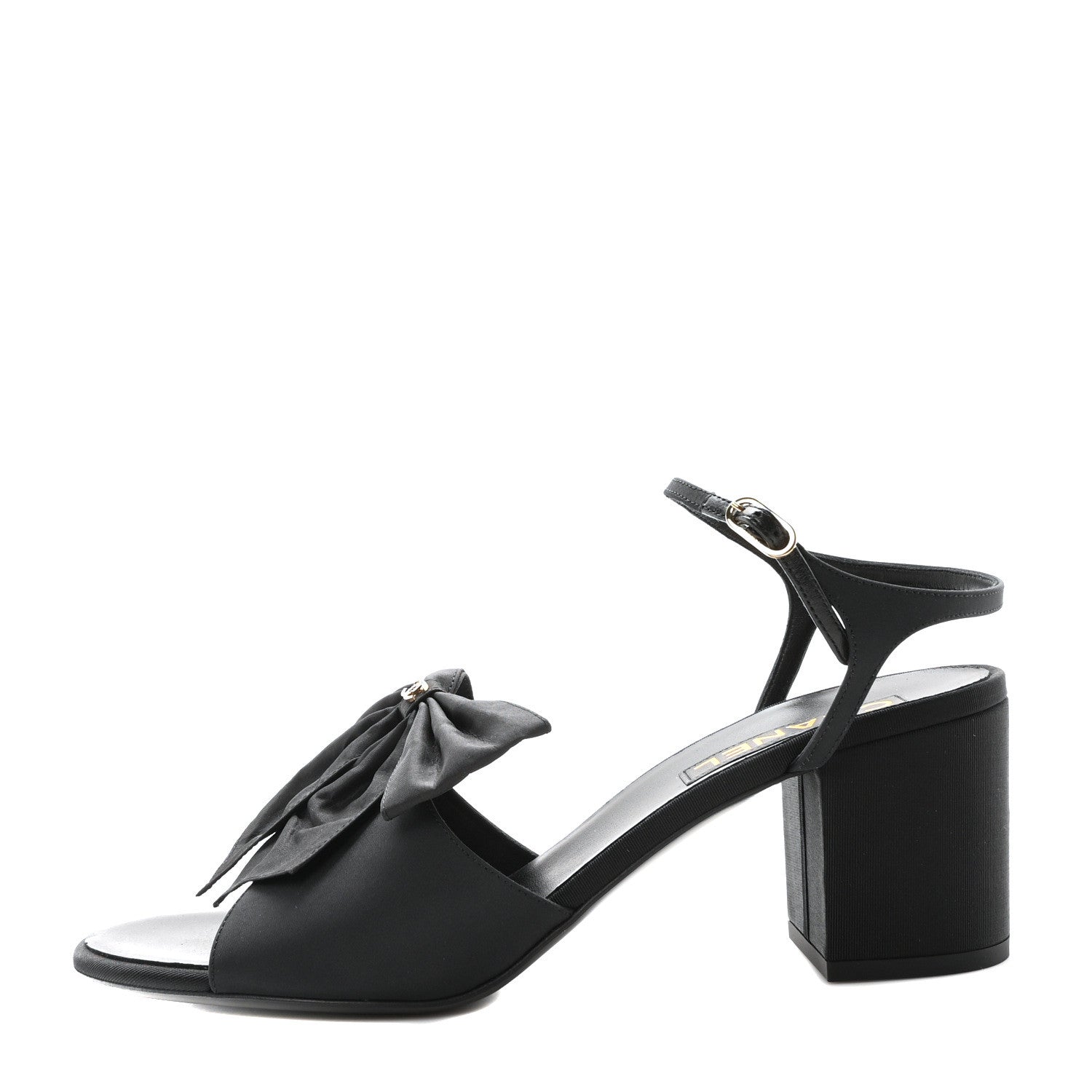 Silk Bow CC Platform Sandals 41 Black