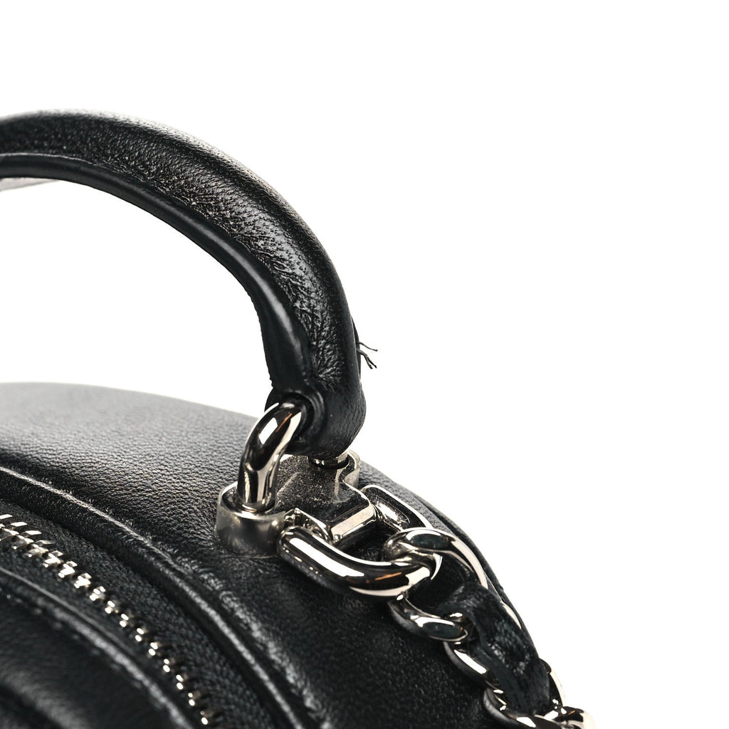 Lambskin Quilted CC Mini Classic Backpack Black