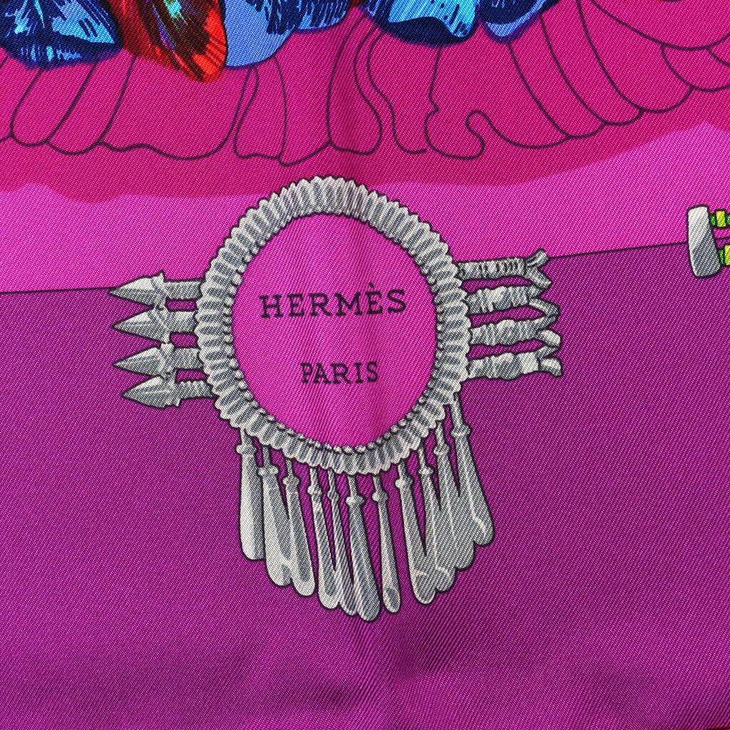 Silk Mexique Scarf 90 Fuchsia